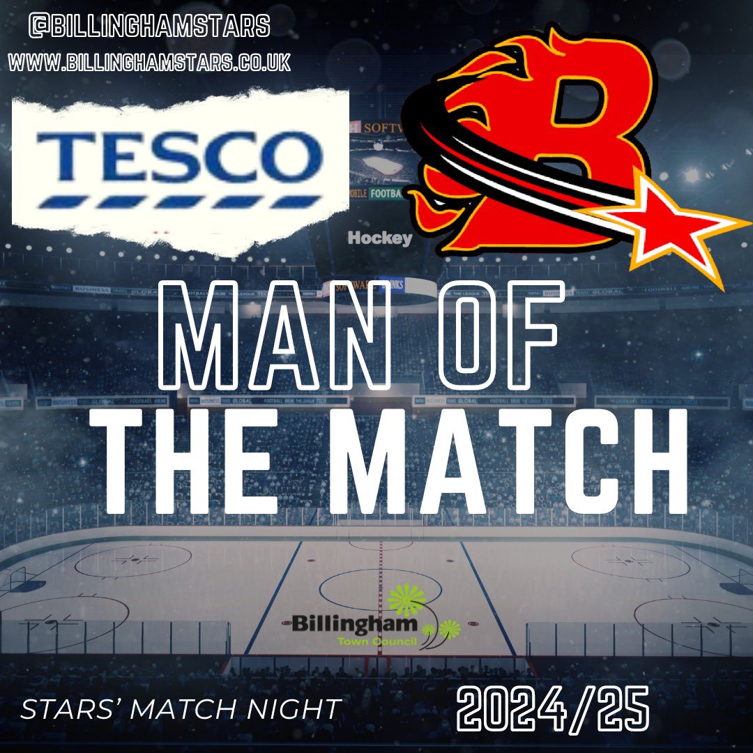 Your <a href="/billinghamstars/">BTC sponsored Billingham Stars 🏒💫</a> MOM tonight is @sdowd9 
#Superstar 💫