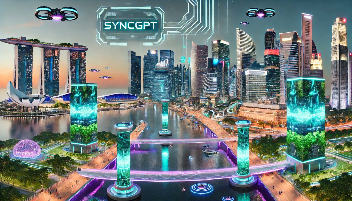 syncgpt_'s tweet image. Step into the future with SyncGPT City 🌆✨ Where cutting-edge technology meets sustainable innovation. A vision of tomorrow, today. #SyncGPT #FutureCity #Innovation #AI #SyncCoin
