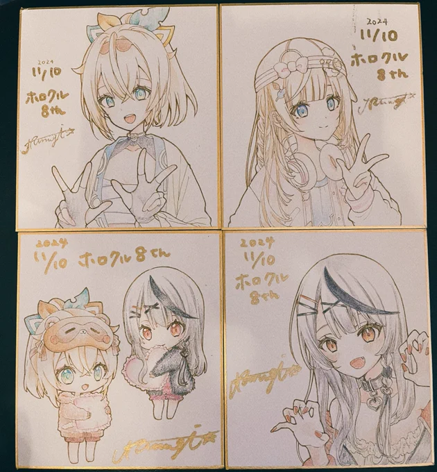 ●追加のお知らせ
【色紙】
2,000円/1枚
4枚描きました!よければぜひ😌
※セットご購入者様のみの頒布となります!
※1人1点まででお願いします!

【ポスター】
15:30より、先着で今回のポスターお譲りします!ご希望の方は15:30にブースまで起こしください😌 