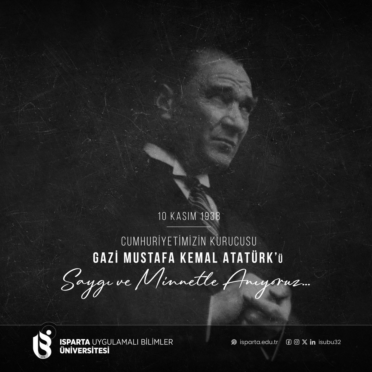 Cumhuriyetimizin Kurucusu Gazi Mustafa Kemal Atatürk’ü ebediyete irtihalinin 86. yılında saygı, sevgi, özlem ve minnetle anıyoruz. #10KasımAtatürküAnmaGünü <a href="/yilmazcatal_/">Prof. Dr. Yılmaz Çatal 🇹🇷</a>