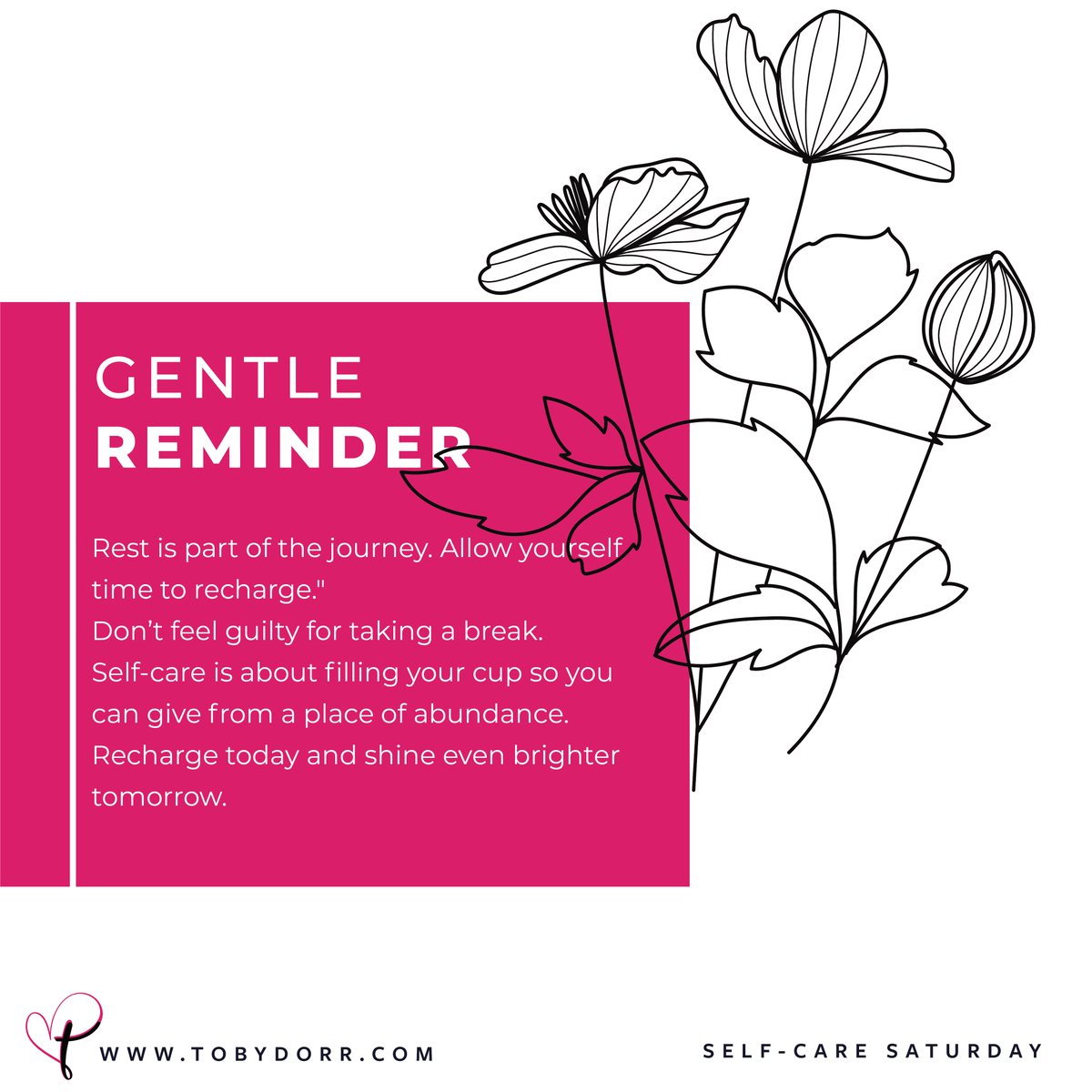 TobyDorrAuthor's tweet photo. Empowered women know that rest is just as important as the hustle. Take time to recharge, lovely. Trust the process. 💫 #SelfCare #ProfessionalWomen #SelfCareSaturday #TobyDorr #FierceGrace #FierceConversations #LivingWithConviction #CagedEchoes https://t.co/XEeasoVWu0 https://t.co/2DAaziQwIm