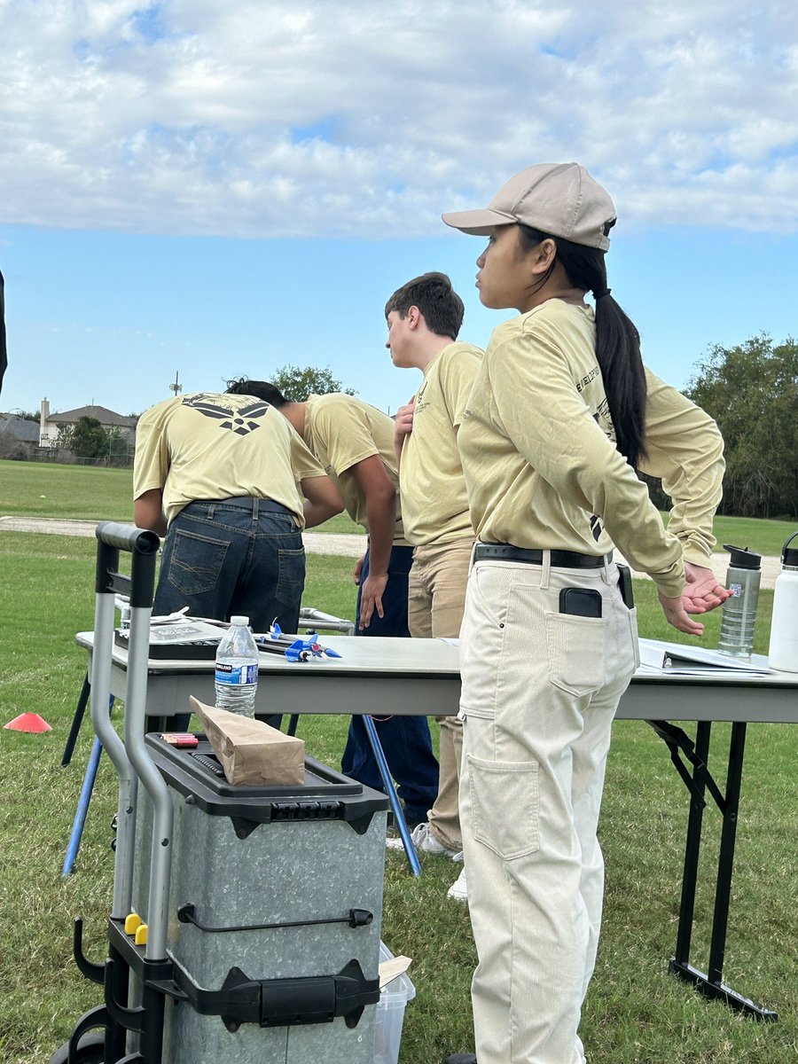 Great job at CyCreek Rocket Competition; a 1st and a 2nd place trophy.