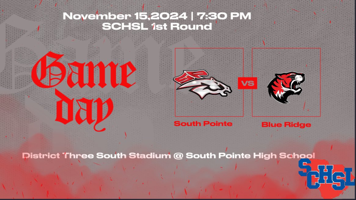 South Pointe Football (@footballsphs) on Twitter photo Football City, USA come get your football fix!! Only game in town as our hometown Stallions kick off the 1st Round of the playoffs vs Blue Ridge High!
FOOTBALL CITY VS EVERYBODY!!! <a href="/southpointeFBSC/">Coach Bobby Collins</a> <a href="/CoachRichAD/">Coach Rich</a> <a href="/ChrisWRHI/">Chris Miller π</a> <a href="/PrepRedzoneSC/">Prep Redzone South Carolina</a> <a href="/Coach_JDuncan/">Jimmy Duncan, CAA</a> Football City, USA come get your football fix!! Only game in town as our hometown Stallions kick off the 1st Round of the playoffs vs Blue Ridge High!
FOOTBALL CITY VS EVERYBODY!!! <a href="/southpointeFBSC/">Coach Bobby Collins</a> <a href="/CoachRichAD/">Coach Rich</a> <a href="/ChrisWRHI/">Chris Miller π</a> <a href="/PrepRedzoneSC/">Prep Redzone South Carolina</a> <a href="/Coach_JDuncan/">Jimmy Duncan, CAA</a>