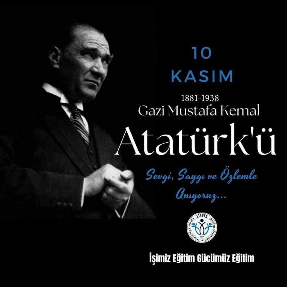 Cumhuriyetimizin Kurucusu Ulu Önder Gazi Mustafa Kemal Atatürk'ü saygı,sevgi,özlem ve rahmetle anıyoruz. Mekânın cennet olsun inşAllah.
#OnKasım #10Kasım #Atatürk #Sonsuz