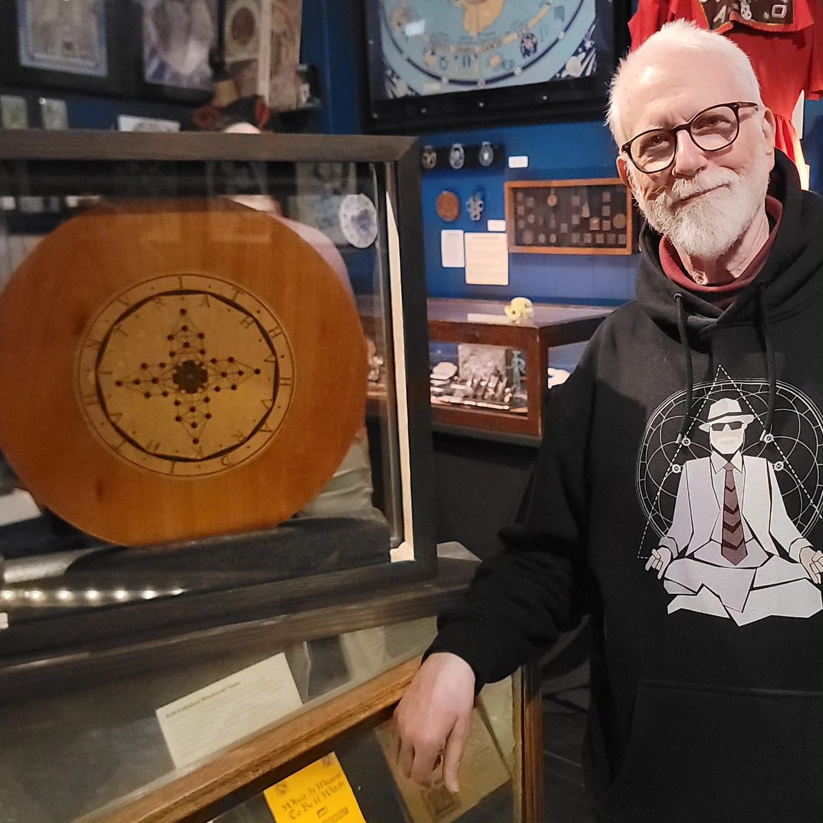 Baba Lon is in the house. Excited to host Lon Milo DuQuette tonight in the Buckland Museum of Witchcraft.