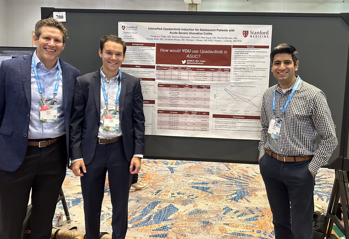 Michael J Rosen, MD, MSCI (@drrosenibd) on Twitter photo Do you use Upa in your ASUC algorithm? <a href="/patelperseus/">Perseus Patel, MD</a> and <a href="/ColmanMD/">Ruben Colman, MD, PhD</a> share the <a href="/SMCH_IBD_Celiac/">Stanford Childrens Center for IBD & Celiac Disease</a> experience with accelerated Upa induction in teens at #NASPGHAN2024 <a href="/StanfordPedsGI/">Stanford Pediatric Gastroenterology</a> Do you use Upa in your ASUC algorithm? <a href="/patelperseus/">Perseus Patel, MD</a> and <a href="/ColmanMD/">Ruben Colman, MD, PhD</a> share the <a href="/SMCH_IBD_Celiac/">Stanford Childrens Center for IBD & Celiac Disease</a> experience with accelerated Upa induction in teens at #NASPGHAN2024 <a href="/StanfordPedsGI/">Stanford Pediatric Gastroenterology</a>