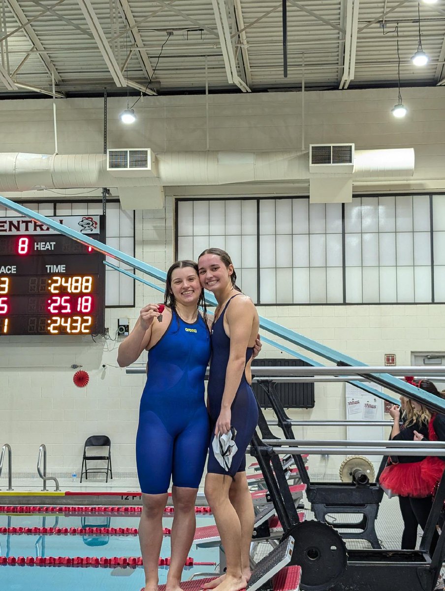 Congratulations 
Madeline and Katie 
IHSA Swim Sectionals
Tie for 2nd place 24.69 🥈🥈