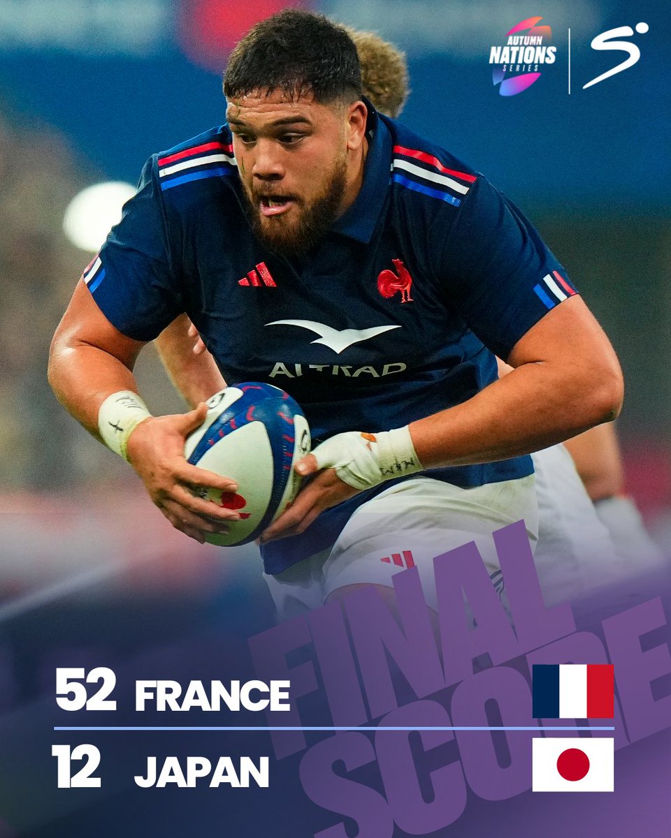 SSRugby's tweet image. Was it ever in doubt? 🇫🇷🔥  

Les Bleus win their first match at Stade de France since losing to the Boks in #RWC2023 ✅🏉  

#AutumnNationsSeries