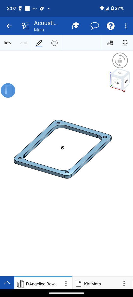 Practice what you preach! I had a bit of extra time since it's a 3 day weekend, and I solved a defect in the design on my <a href="/DAngelicoNY/">D'Angelico Guitars</a> Had a really bad buzz rattle on the plastic electronics plate. <a href="/Onshape/">Onshape by PTC</a> to the recuse, TPU #3dprinting gasket solved the buzz, sealed up tight!