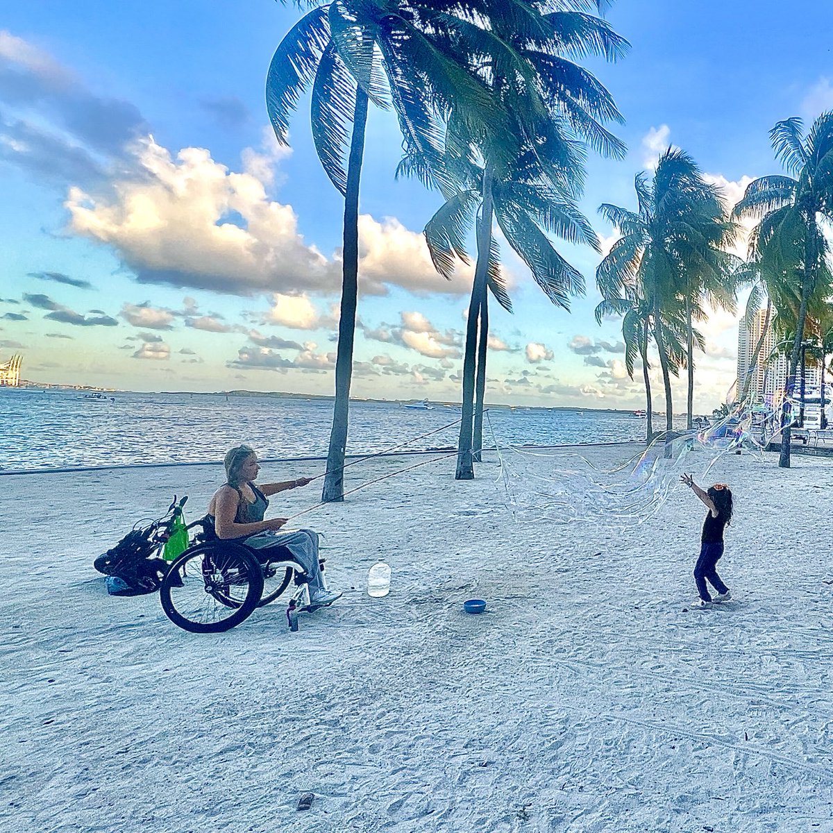 stevewright64's tweet image. Disability Visibility at Maurice A. Ferre Park Downtown Miami. A wide paved path and hard packed sand provide outstanding wheelchair access along beautiful Biscyane Bay. The world is more fun when it’s inclusive. #disabilitytwitter #disabilityVisibility ⁦@visitmiami⁩ #miami