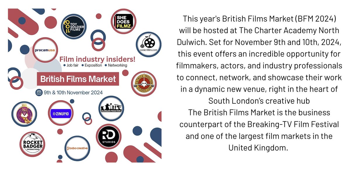 Dr Kamran Qureshi (@drqureshikamran) on Twitter photo We had an incredible day meeting so many talented industry pros at the British Films Market!
Join our award-winning KQ Movies Team tomorrow from 12:00-17:00 to discuss our upcoming productions and future collaborations. Don’t miss it!
#FilmIndustry <a href="/KQmoviesLtd/">KQ Movies London</a> <a href="/DrIramkQureshi/">Dr Iram Qureshi</a> We had an incredible day meeting so many talented industry pros at the British Films Market!
Join our award-winning KQ Movies Team tomorrow from 12:00-17:00 to discuss our upcoming productions and future collaborations. Don’t miss it!
#FilmIndustry <a href="/KQmoviesLtd/">KQ Movies London</a> <a href="/DrIramkQureshi/">Dr Iram Qureshi</a>