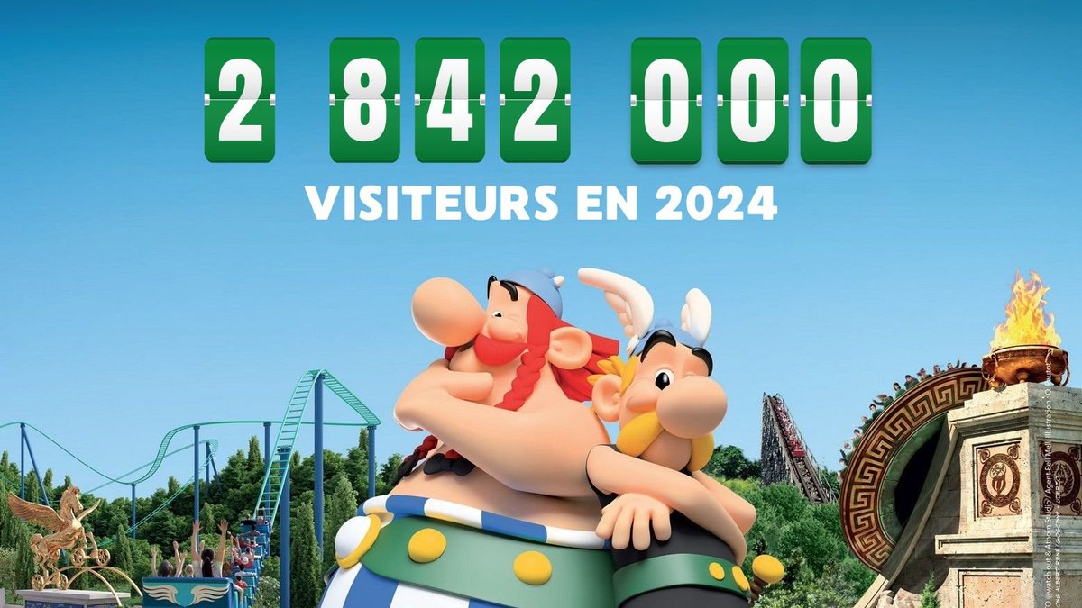 📈 En 2024, le Parc Astérix aura battu son record de fréquentation en accueillant plus de 2,8M de visiteurs. Ce chiffre confirme sa place en tant que second parc d'attractions le plus visité en France.
