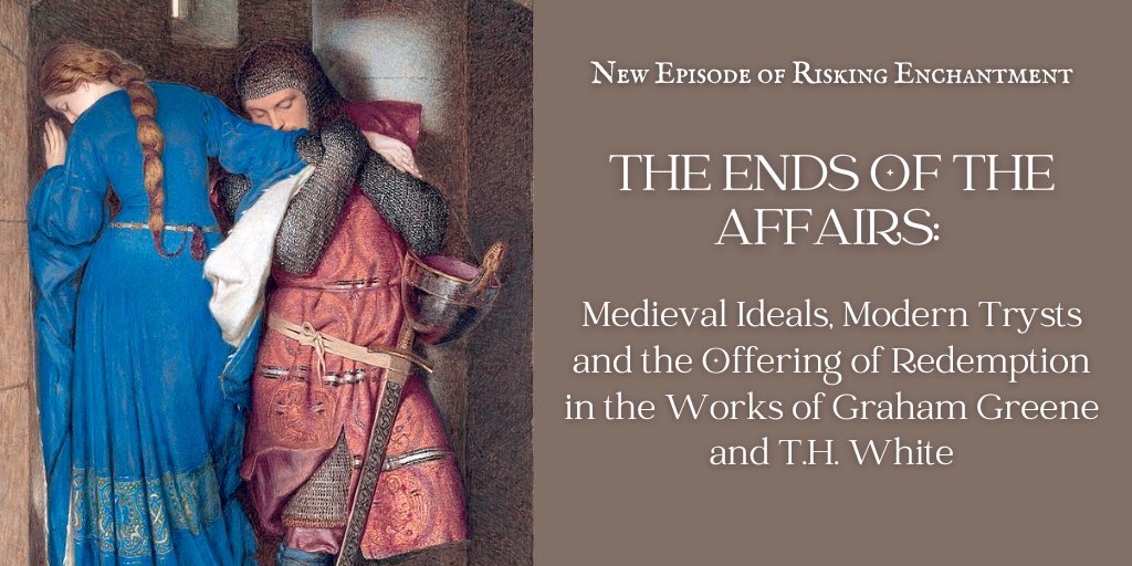 New episode of Risking Enchantment out today, I’m delighted to share my paper from the <a href="/ND_EthicsCenter/">de Nicola Center for Ethics and Culture</a> Fall Conference last week, talking about The End of the Affair and the Once and Future King. Listen Now:
riskingenchantment.podbean.com/e/the-ends-of-…
<a href="/jrmcmanaway/">Joshua McManaway</a>
