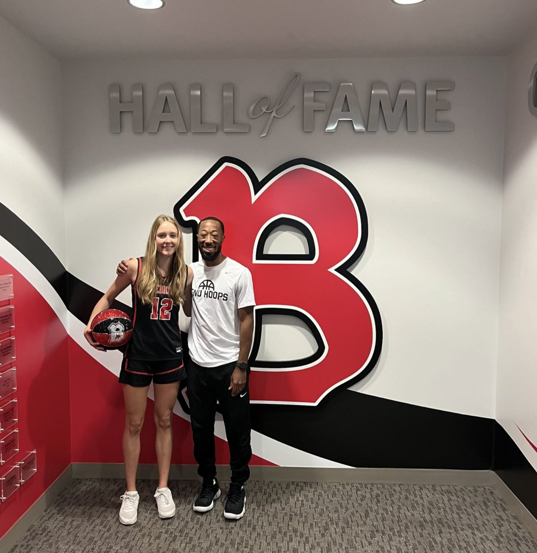 nicolewarbinski's tweet photo. I'm incredibly grateful and thrilled to share that after an awesome visit, l've received my first official offer to continue my academic and athletic journey at @benuwbb! Huge thanks to @itscoachwise for believing in me and giving me a tour of the campus. 
Go Eagles! ❤️🦅 https://t.co/eCT7fgdH7r