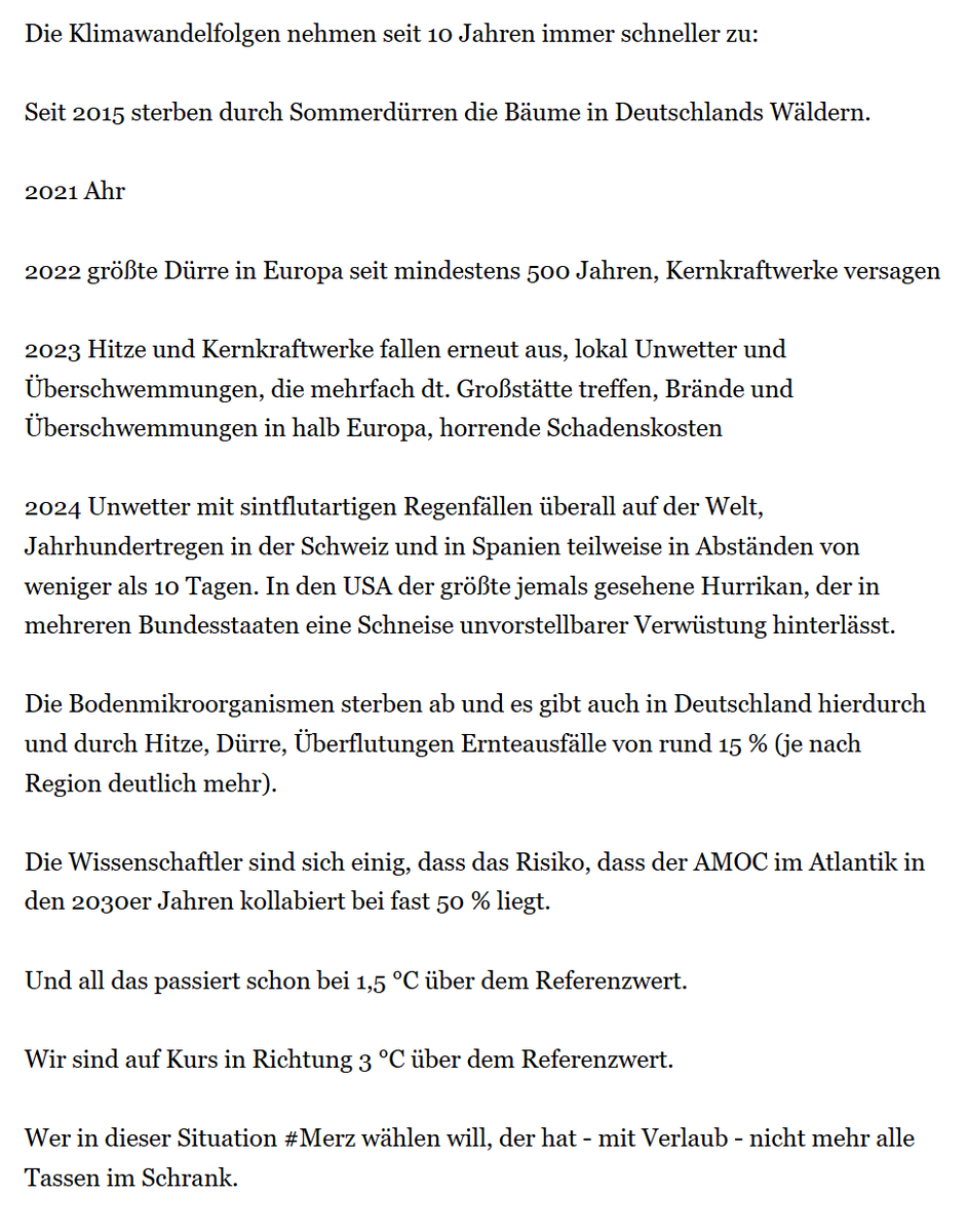 Eine Zusammenfassung, die man kopieren, absichern, teilen kann. 

Ich erhebe keinen Urheberschutz. 

Screenshot und ab damit in die sozialen Medien. Danke.
