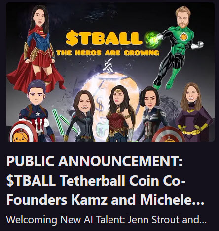 tetherballcoin's tweet image. 🌱Changes are Good: Without Change, We Stagnate

PUBLIC ANNOUNCEMENT: $TBALL #Tetherball Coin Co-Founders Kamz and Michele Transition to Emerita Roles, meaning they’re stepping back from daily operations while remaining as advisors—#Kamz is prioritizing family with two young…