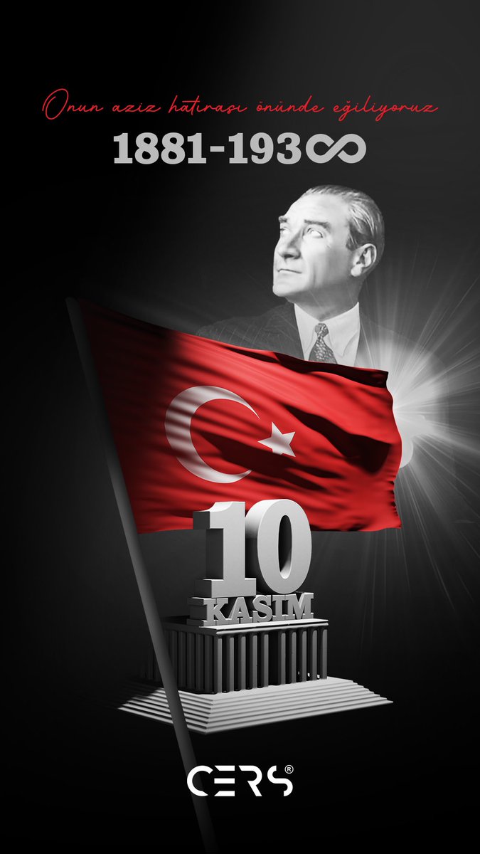cerscreative's tweet photo. “Atamızı Saygı ve Minnetle Anıyoruz”

Cumhuriyetimizin kurucusu, Büyük Önder Gazi Mustafa Kemal Atatürk’ü, aramızdan ayrılışının 86. yılında özlem, saygı ve minnetle anıyoruz. İlke ve değerlerini, yarattığı Cumhuriyet’in ışığında, dijital dünyaya taşımaktan onur duyuyoruz. https://t.co/mqPBYWr4qV
