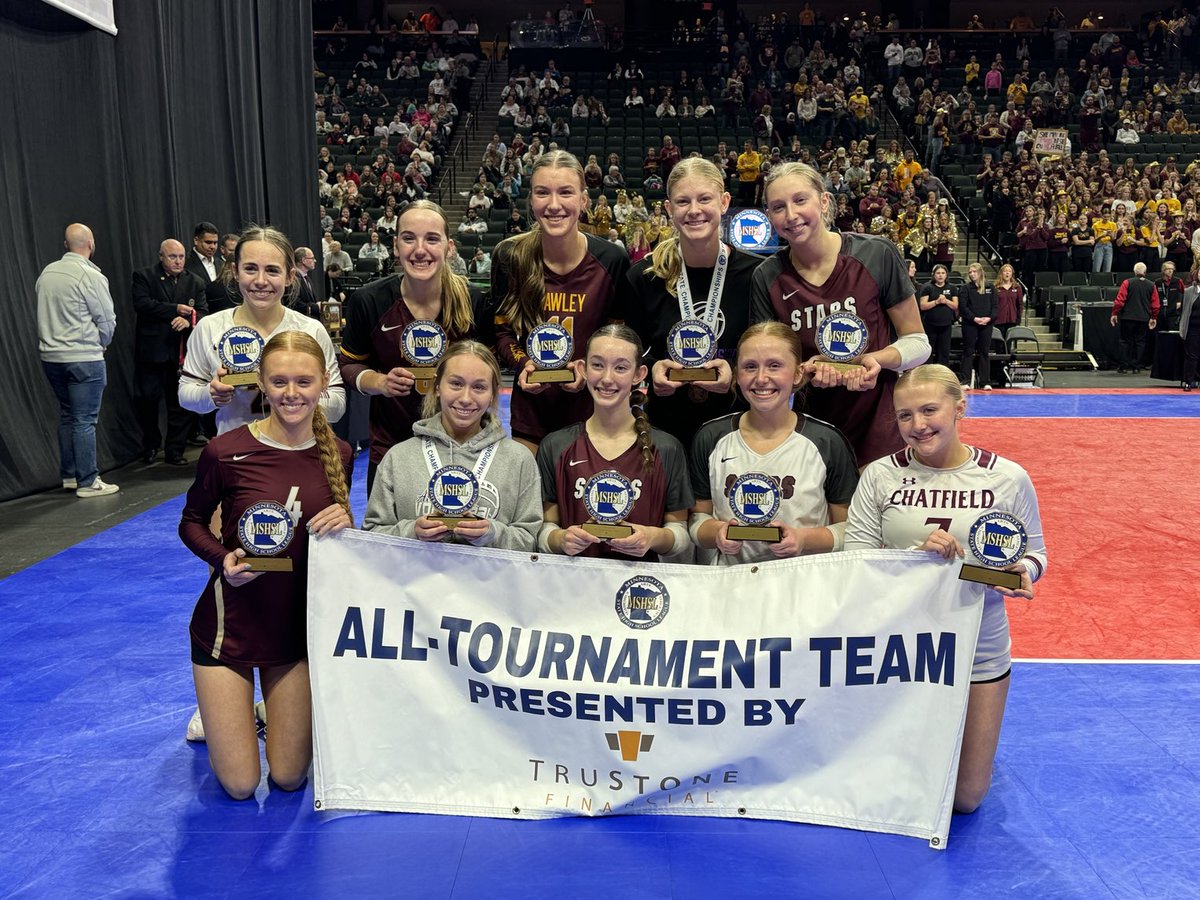 Meet the ⁦<a href="/TruStoneFCU/">TruStone Financial</a>⁩ Girls Volleyball Class AA All-Tournament Team for 2024.