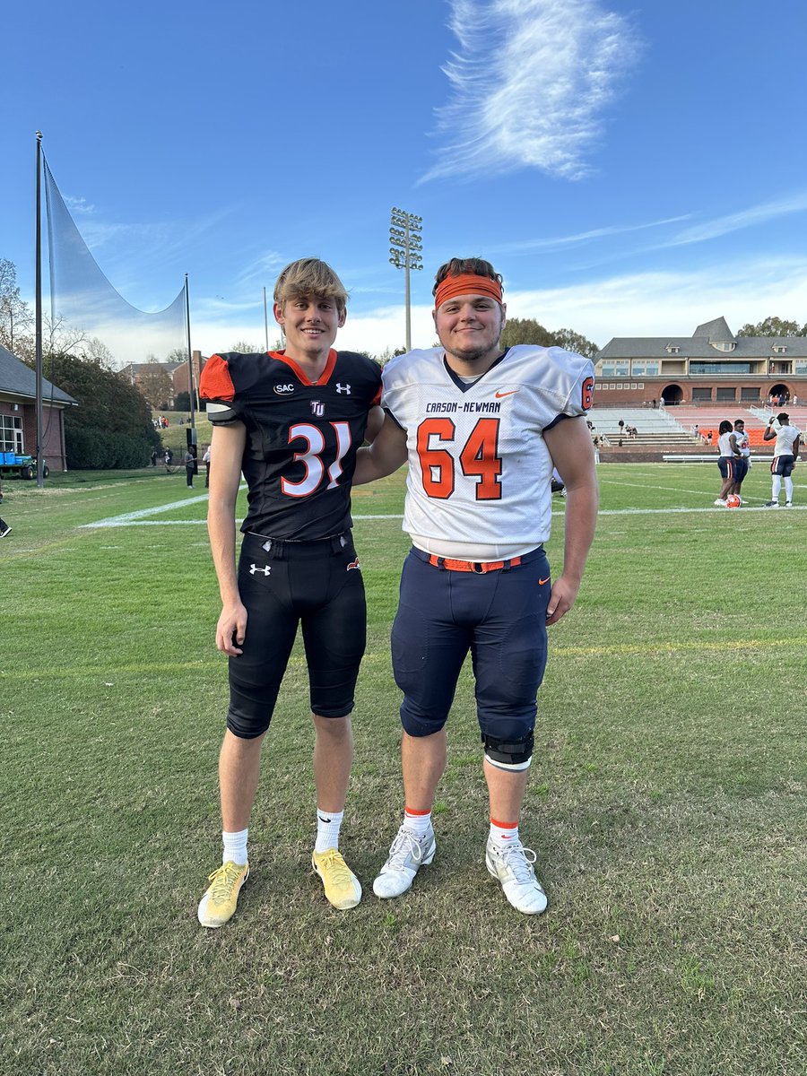 Brent Shoemaker (@brentshoemaker1) on Twitter photo Great day today! Two former Oneida Indian football players were on the same field but opposite teams. <a href="/XavierShoemake3/">Xavier Shoemaker</a> & <a href="/LukeBarnakicks/">ππͺπ π π½ππ§π£π β’οΈ</a> both represented Oneida very well! Proud of you both! #PCC #TalonsUp
<a href="/Jimmy_may10/">Jimmy May</a>
<a href="/IHVarsity/">IH Sports Network</a>
<a href="/OHSIndiansTN/">OHS Indians Athletics</a>
<a href="/OHSKidd21/">Bo Kidd</a>
<a href="/cnfootball/">Carson-Newman Football</a> Great day today! Two former Oneida Indian football players were on the same field but opposite teams. <a href="/XavierShoemake3/">Xavier Shoemaker</a> & <a href="/LukeBarnakicks/">ππͺπ π π½ππ§π£π β’οΈ</a> both represented Oneida very well! Proud of you both! #PCC #TalonsUp
<a href="/Jimmy_may10/">Jimmy May</a>
<a href="/IHVarsity/">IH Sports Network</a>
<a href="/OHSIndiansTN/">OHS Indians Athletics</a>
<a href="/OHSKidd21/">Bo Kidd</a>
<a href="/cnfootball/">Carson-Newman Football</a>