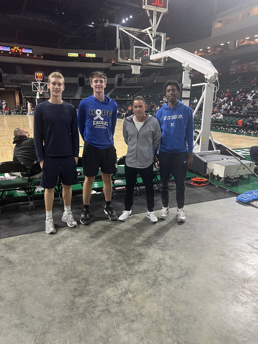 Great catching up with our class of ‘26 players Gabe Hornberger, Sean Griffin, and Isaiah Thomas at the Monmouth vs Temple and Princeton vs Duquesne games at Cure Arena. Looking forward to working with this group next spring and summer.