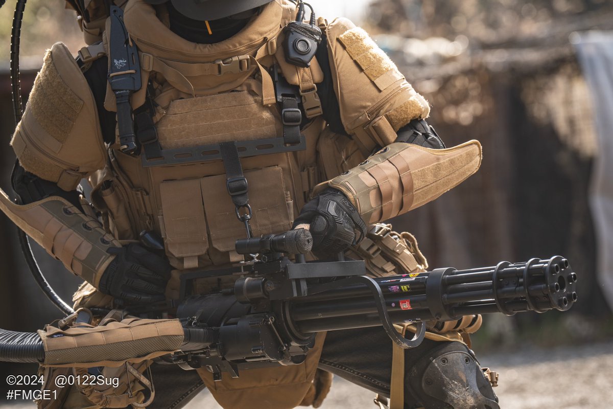 roisin0078's tweet image. #いい銃の日
#ミニガン 

バレル部分に弾速チェック通過のシール❗️
これがエアガンの証😃