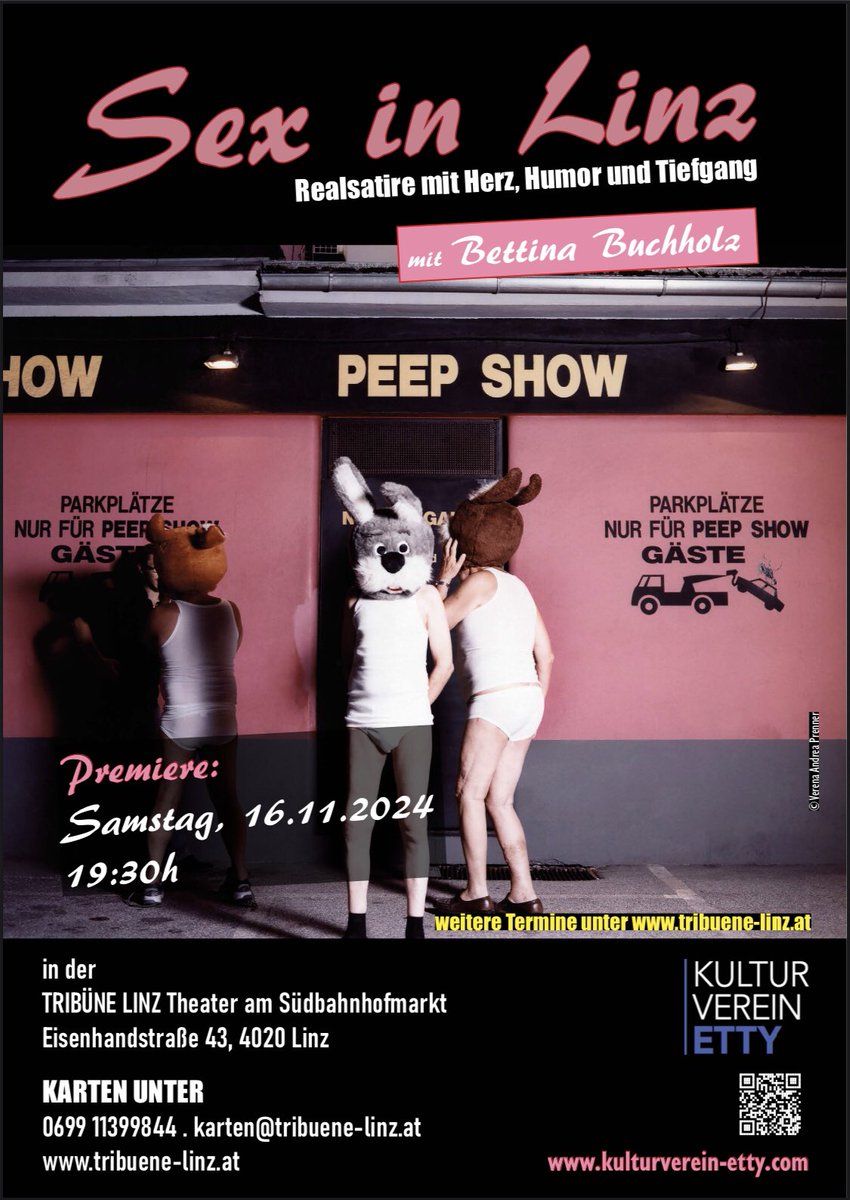 “Sex in Linz” - Premiere am 16.11. in der Tribüne Linz.