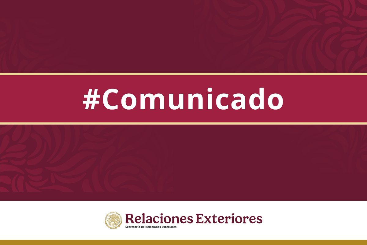 COMUNICADO. "México y los Estados Unidos anuncian acuerdo de cooperación sobre el Río Bravo".

gob.mx/sre/prensa/mex…