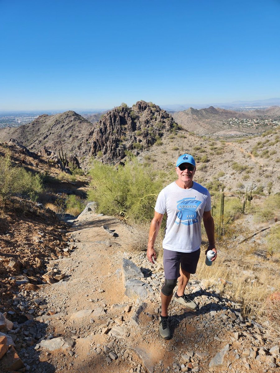 LorneGoldenberg's tweet photo. @GreycupChump Love it Scotty! Watched it on my hike in Phoenix, on my phone!  #letsgoargos. https://t.co/ak3EOpDmoS