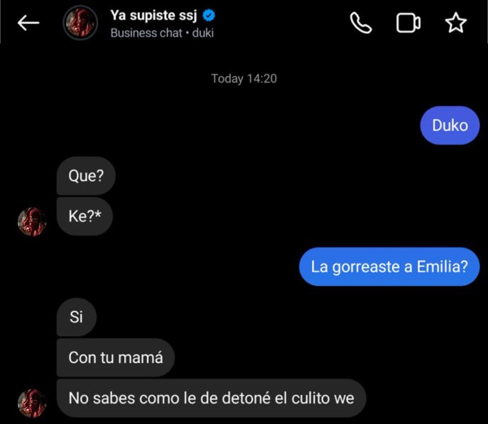 🚨CONFIRMADO‼️#Duki le fue infiel a Emilia Mernes, el cantante argentino lo confirmó tras este chat.