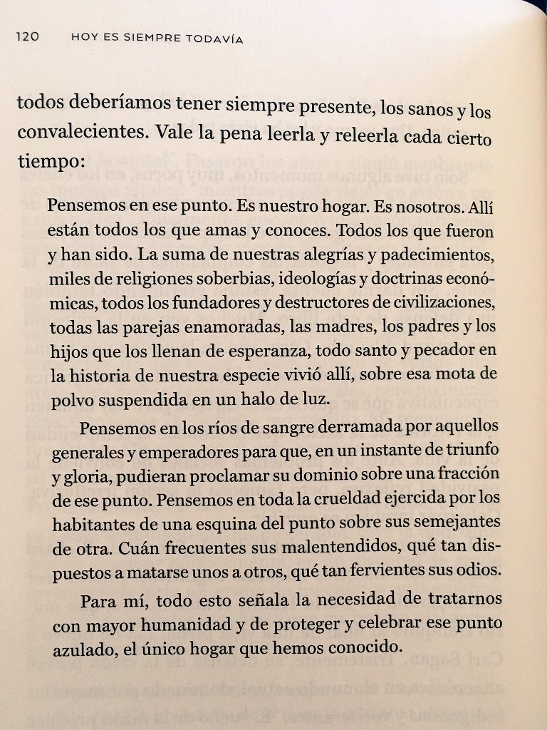 En el natalicio de Carl Sagan, vale la pena volver nuevamente sobre este texto ya clásico: