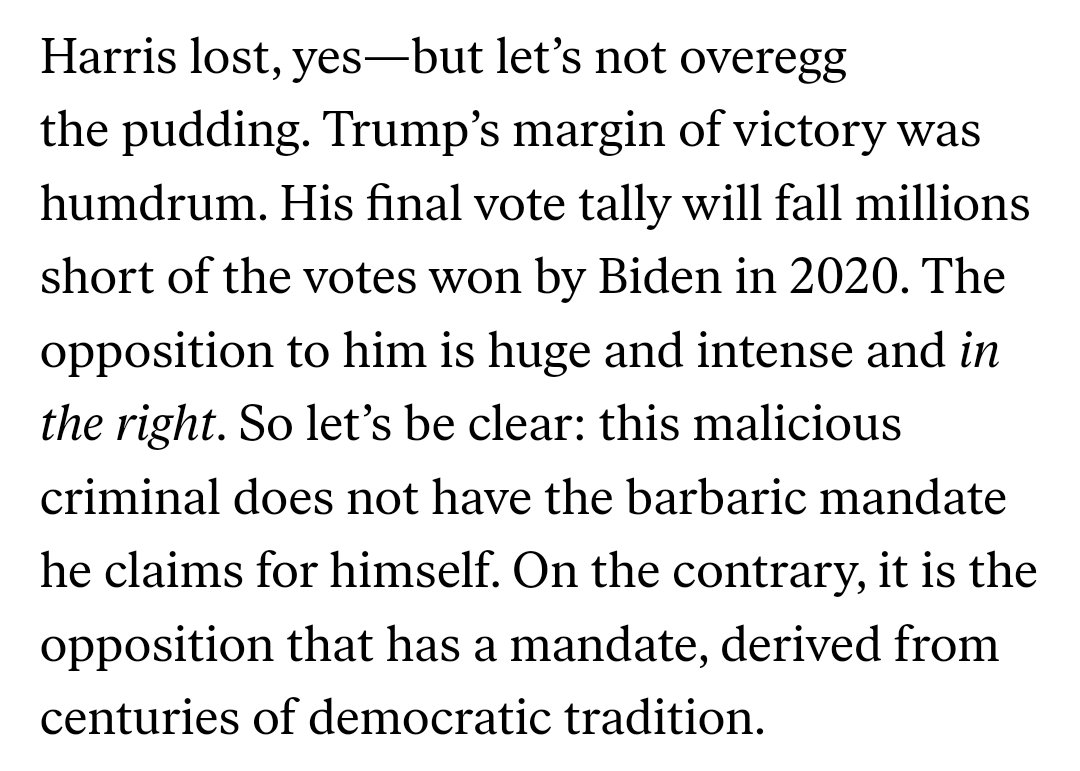 Might have to do an essay that will annoy nearly everyone about the Democracy Knowers. "Actually, it's the minority that has the mandate!" isn't a very good argument.
nybooks.com/online/2024/11…
