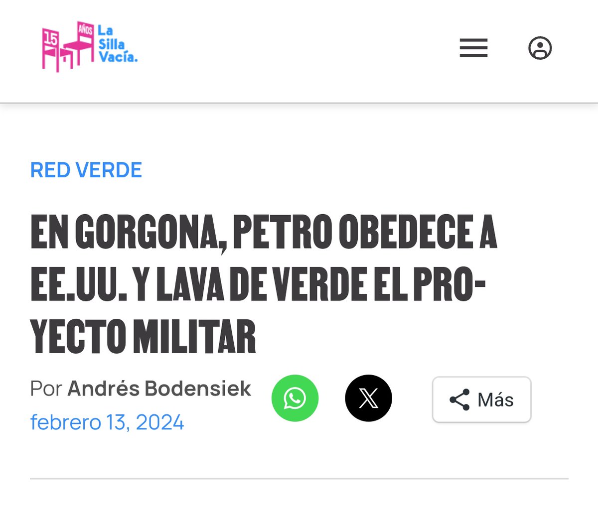 <a href="/petrogustavo/">Gustavo Petro</a> ¿Potencia mundial de la Vida con proyecto militar gringo en pleno Parque Nacional Natural Gorgona?

¡Parece que volverán a entregarnos "república banana" con ecocidio incluido! #SOSIslaGorgona #SalvemosGorgona
