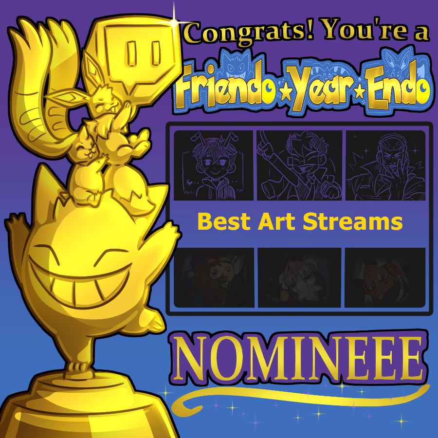Prez π (@prezofthecastle) on Twitter photo This years #FriendoYearEndo Nominees for the category of Best Art Streams are(2/2):
<a href="/soup_ivy/">IcySoups - Coms Open</a>
<a href="/JerseyBZ_HBM/">BZ // Jersey Devil Vtuber π€π</a>
johnniebailey
<a href="/MizuTwo/">Mizuπ±π°| πVGEN</a>
mr_pepper06
<a href="/Serenity_Twitch/">Serenity | VTuber | EN |β¨VGENβ¨</a>
<a href="/sunnysketchy/">SunnySketchy | Vgen | Live2D</a>
<a href="/itsdraqula/">π¦Draqula π¦ | ENVTuber | OFFKAI</a> This years #FriendoYearEndo Nominees for the category of Best Art Streams are(2/2):
<a href="/soup_ivy/">IcySoups - Coms Open</a>
<a href="/JerseyBZ_HBM/">BZ // Jersey Devil Vtuber π€π</a>
johnniebailey
<a href="/MizuTwo/">Mizuπ±π°| πVGEN</a>
mr_pepper06
<a href="/Serenity_Twitch/">Serenity | VTuber | EN |β¨VGENβ¨</a>
<a href="/sunnysketchy/">SunnySketchy | Vgen | Live2D</a>
<a href="/itsdraqula/">π¦Draqula π¦ | ENVTuber | OFFKAI</a>