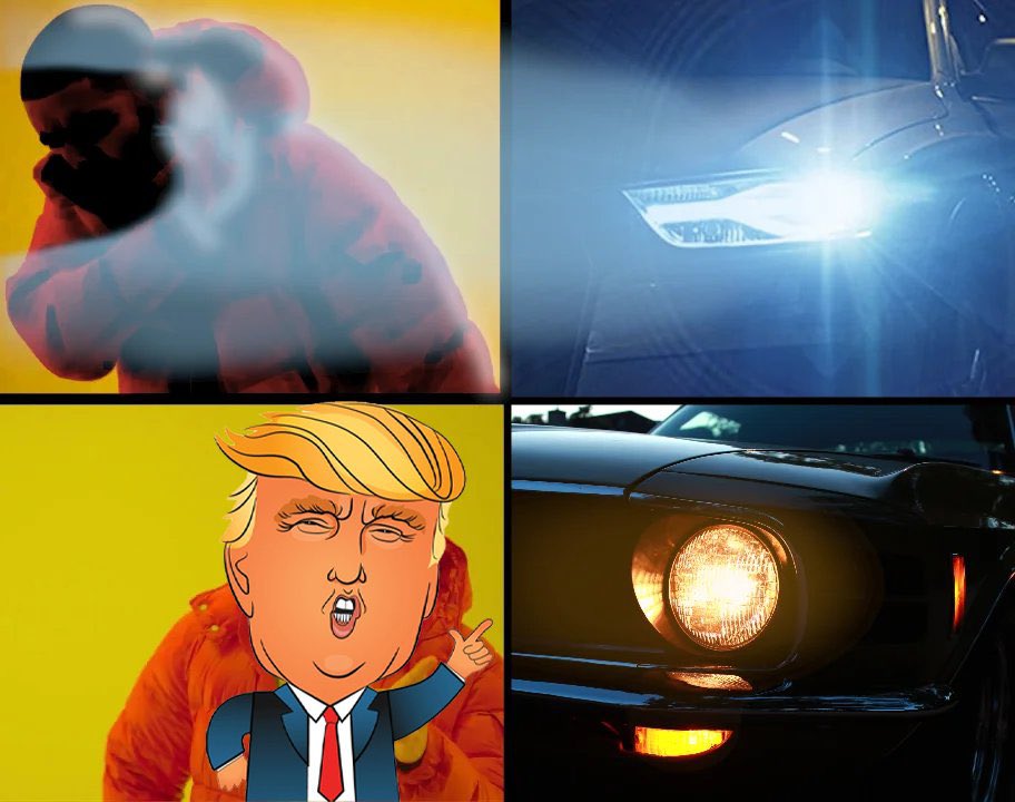 makeheadlightso's tweet image. They say Make Headlights Orange Again
