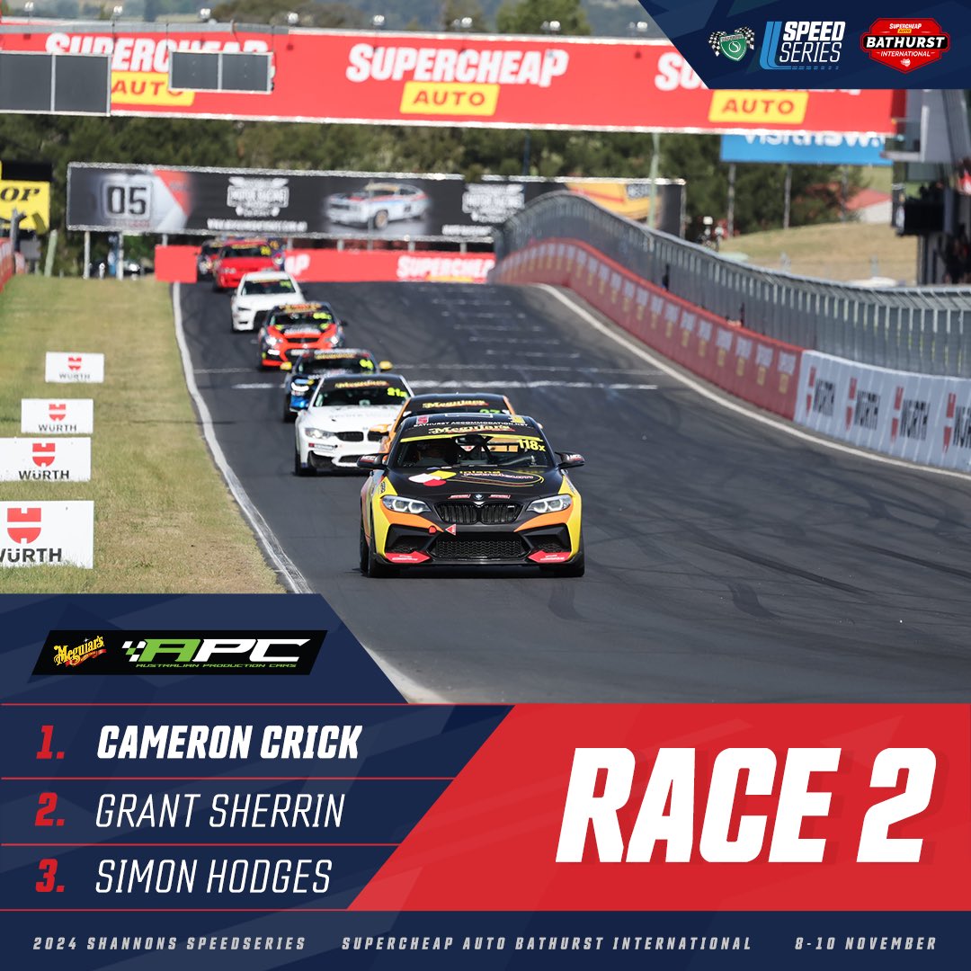 Cameron Crick leads the way in the second race of Meguiar’s Australian Production Cars 🎉

Race 3 and Race 4 still to come this afternoon 👏