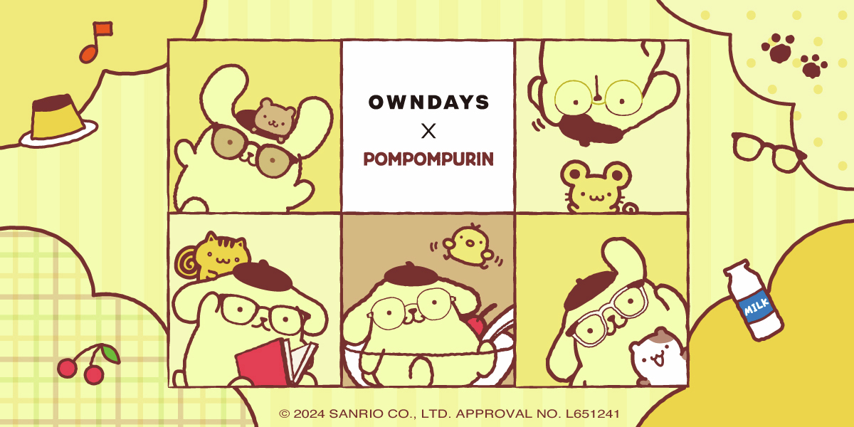OWNDAYS × POMPOMPURIN】#ポムポムプリンメガネ OWNDAYSからポムポム