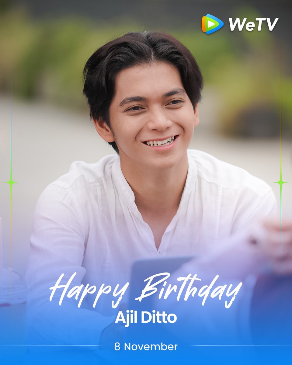 WeTVIndonesia's tweet photo. Happy birthday Kak Ajil Ditto!🎉🎂🥳
Semoga panjang umur dan sehat selalu~~💘
#NontondiWeTV #AjilDitto https://t.co/ZsHWh8lgmg