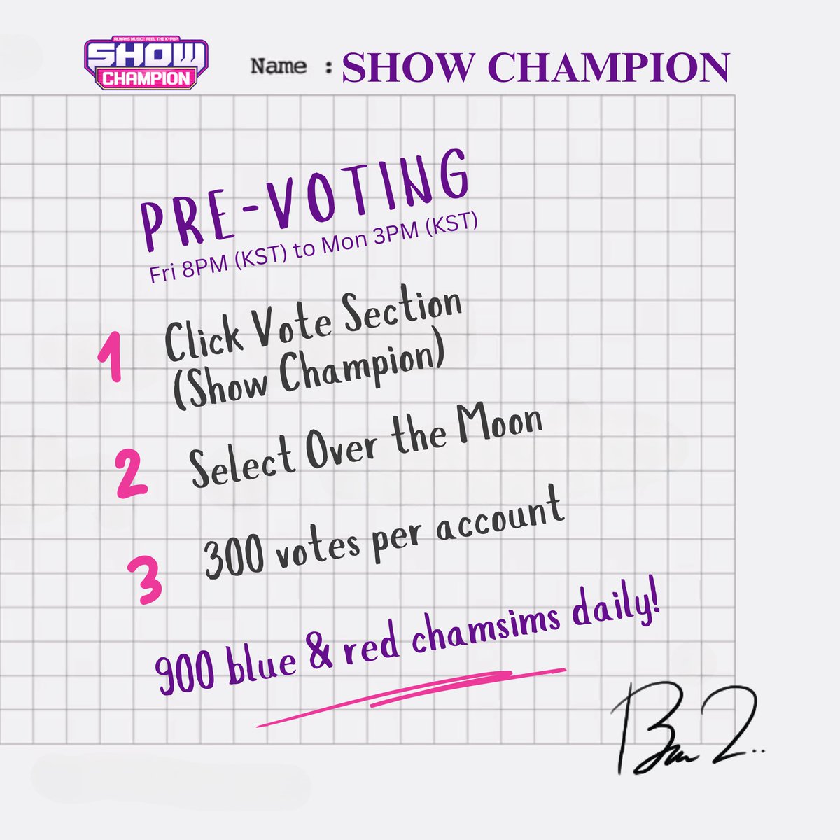 all_about_txt's tweet photo. 🚨SHOW CHAMPION PRE-VOTING KICKS OFF tonight at 8 PM KST! 🚨

You will need 3,600🩷💙or more, MOA! If you are not there yet, get those quiz answers in! 🔥 

🗳️ START VOTING TODAY!
#OverTheMoon  
#TXT_SANCTUARY #MOAisONE #TheStarChapter #TOMORROW_X_TOGETHER https://t.co/XNvnU2i8ta