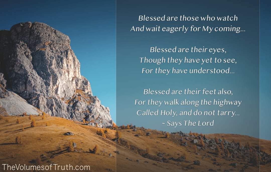 JS4Yah's tweet photo. Source: https://t.co/TJvah5vuR6
#TheVolumesofTruth #TrumpetCallofGod #Prophecy #YAHUWAH #YahuShua #Jesus #NewBeatitudes #Wisdom #TheBlessed #Blessedness #faith #obedience #disciple #ComingofTheLord #watch #eager #TheHighwayCalledHoly #holiness https://t.co/OqH48nhskA