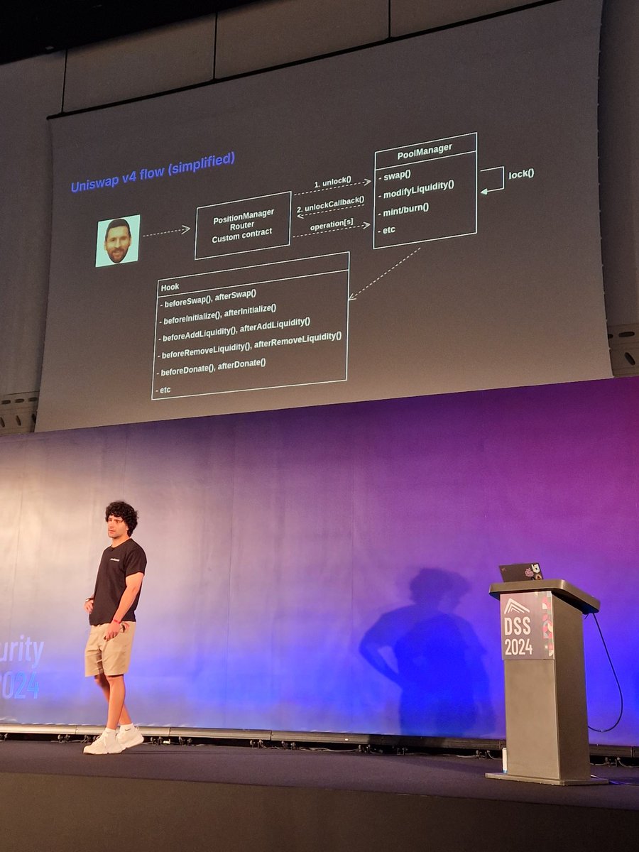 tinchoabbate's tweet photo. the great @holajotola talking uniswap hooks at @summit_defi 🔥 https://t.co/qvA1IAOLWE