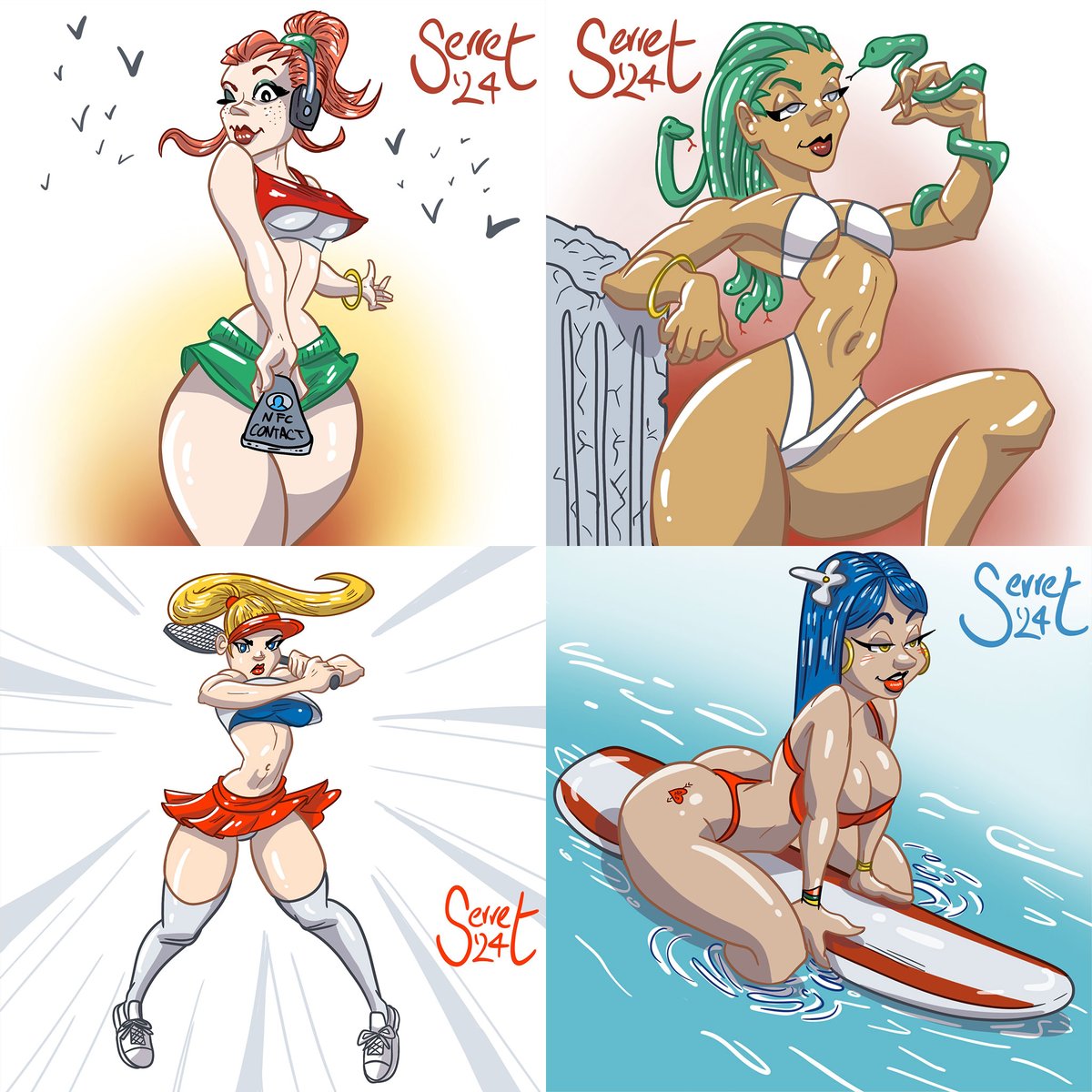 serretart's tweet photo. This was my #inktober2024 called #pinuptober2024 2/2 https://t.co/z7ZKnJjp9I