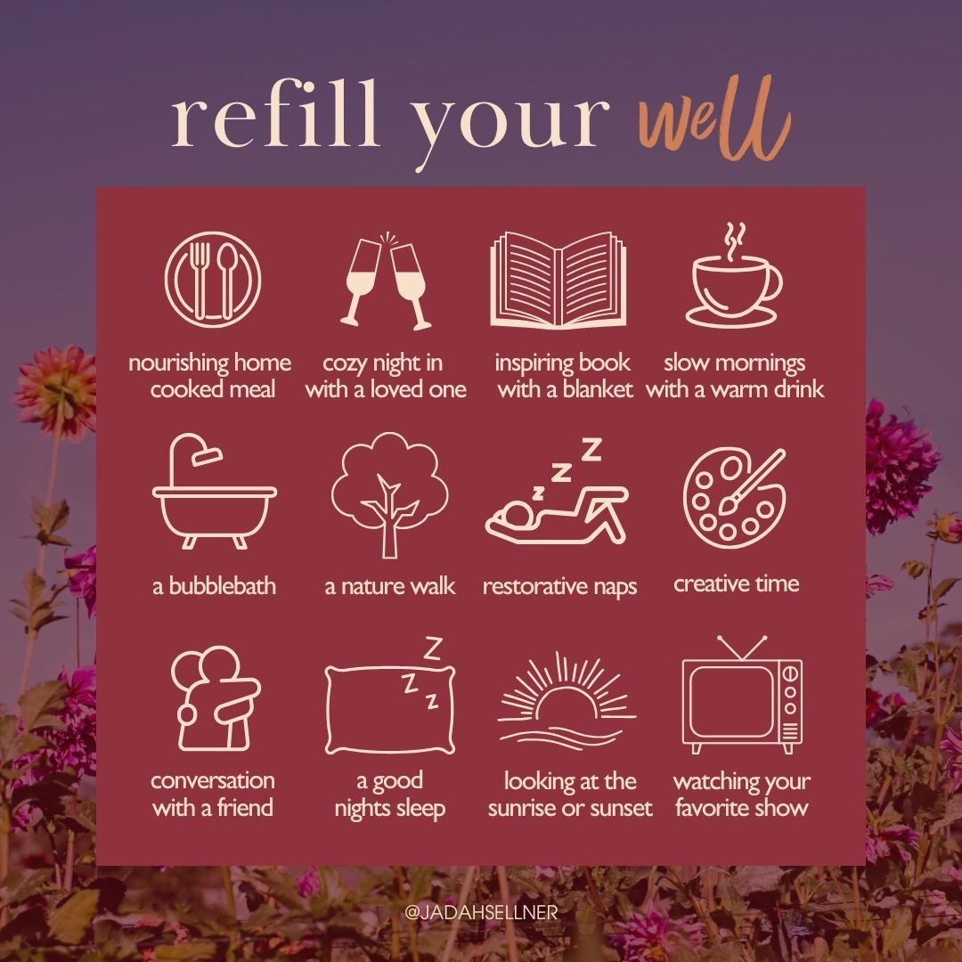 Permission to feel it all. And then soothe yourself through self-care and community care. ✨
⁠
Putting ourselves first, even above relationships at times, allows us to return stronger, more energized, and better equipped to give our best to others.⁠ 💕