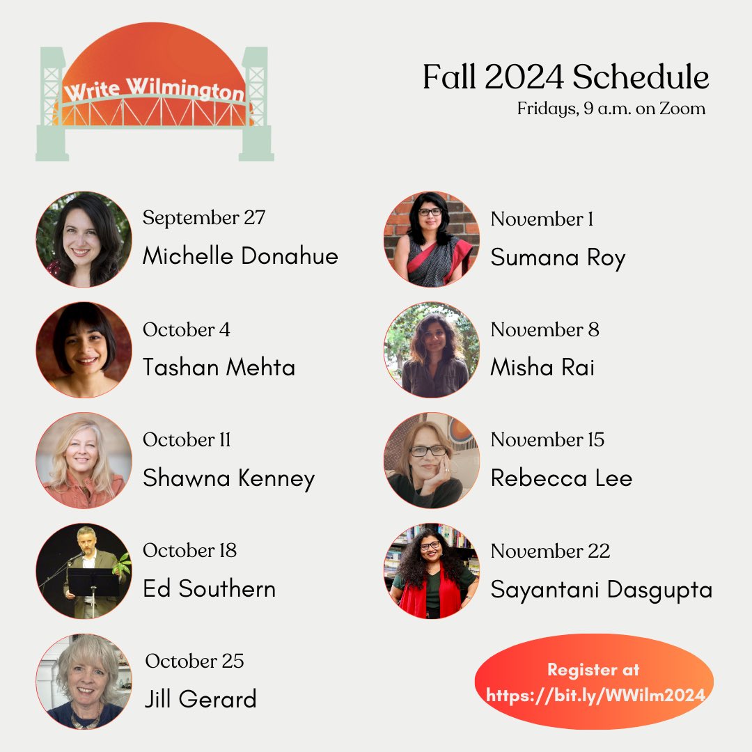 WriteWilmington's tweet photo. Join us this Friday for a writing session with Misha Rai! https://t.co/U8jd4hC8gP