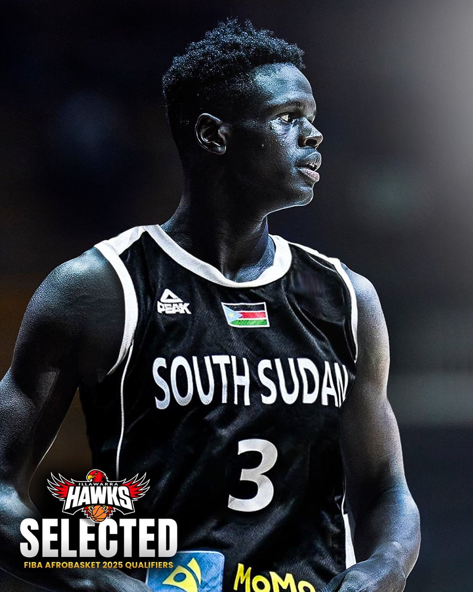 illawarrahawks's tweet photo. Congratulations to Kuany Kuany for being selected in the South Sudan team that will compete at the FIBA Afrobasket 2025 Qualifiers! 

For more information head to https://t.co/JymfjFETNf

#WeRiseTogether https://t.co/qR9zVbfAZB