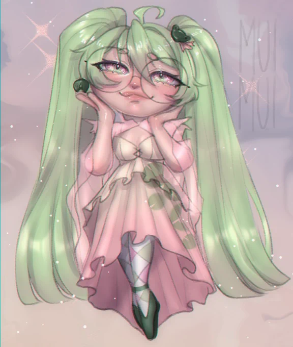 Chibi full render! =^._.^= ∫Can be symmetrical or dynamic! 40 USD2 slotsI appreciate your RTs! #Vtuber 