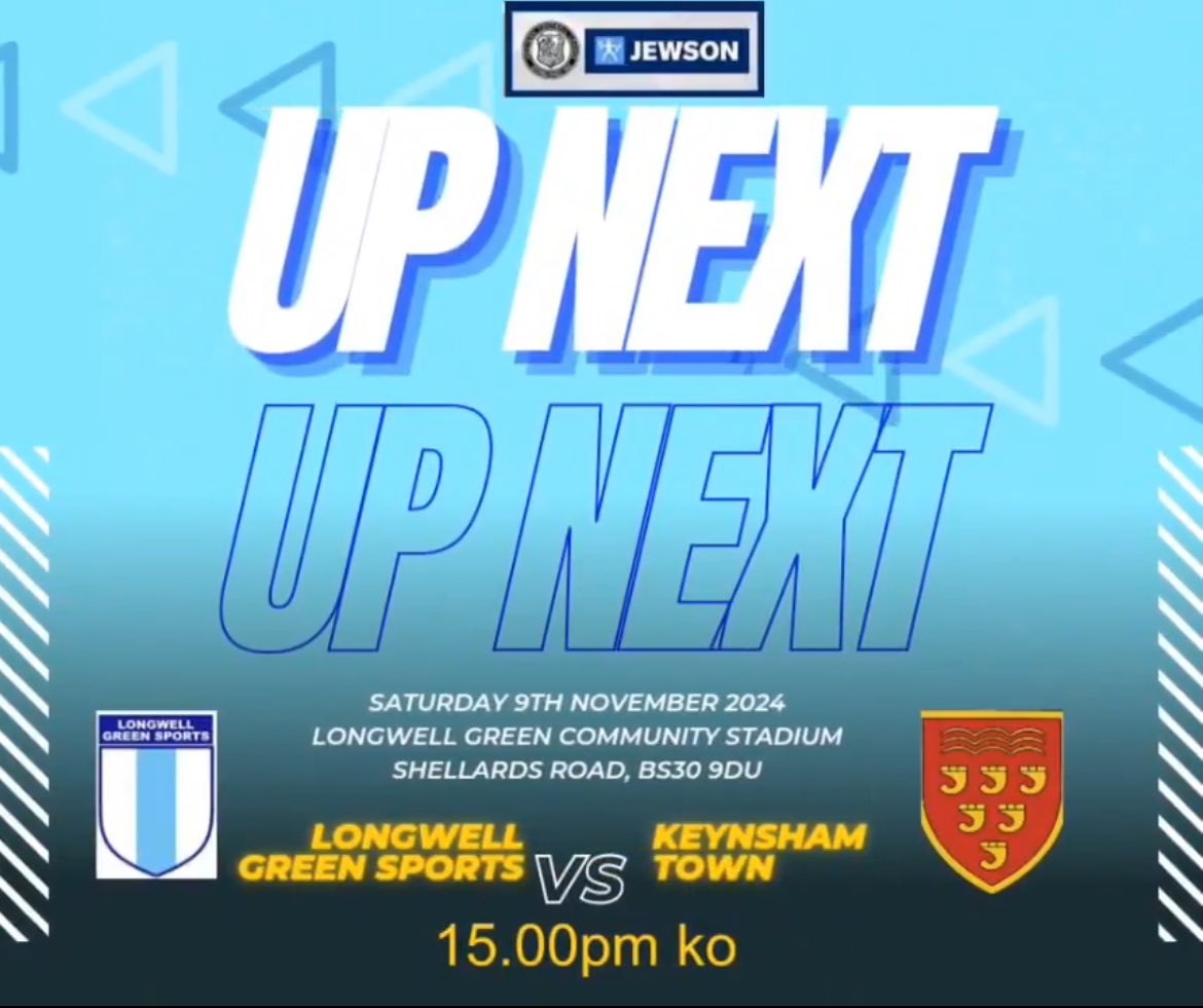 wm_pics's tweet photo. ⚽️⚽️⚽️Next Match!⚽️⚽️⚽️
⚽️@LongwellGreenFC 🆚 @KeynshamTownFC
📅 Sat 9th November.
🏆@_WesternLeague_
🏟️ Community Stadium
⏰ 15:00
@NonLeagueCrowd
#wmfp #longwellgreensports #keynshamtown #lgsfc #ktfc #westernleague #bristol #football #nonleaguefootball #groundhopping https://t.co/0l8CBucZl3