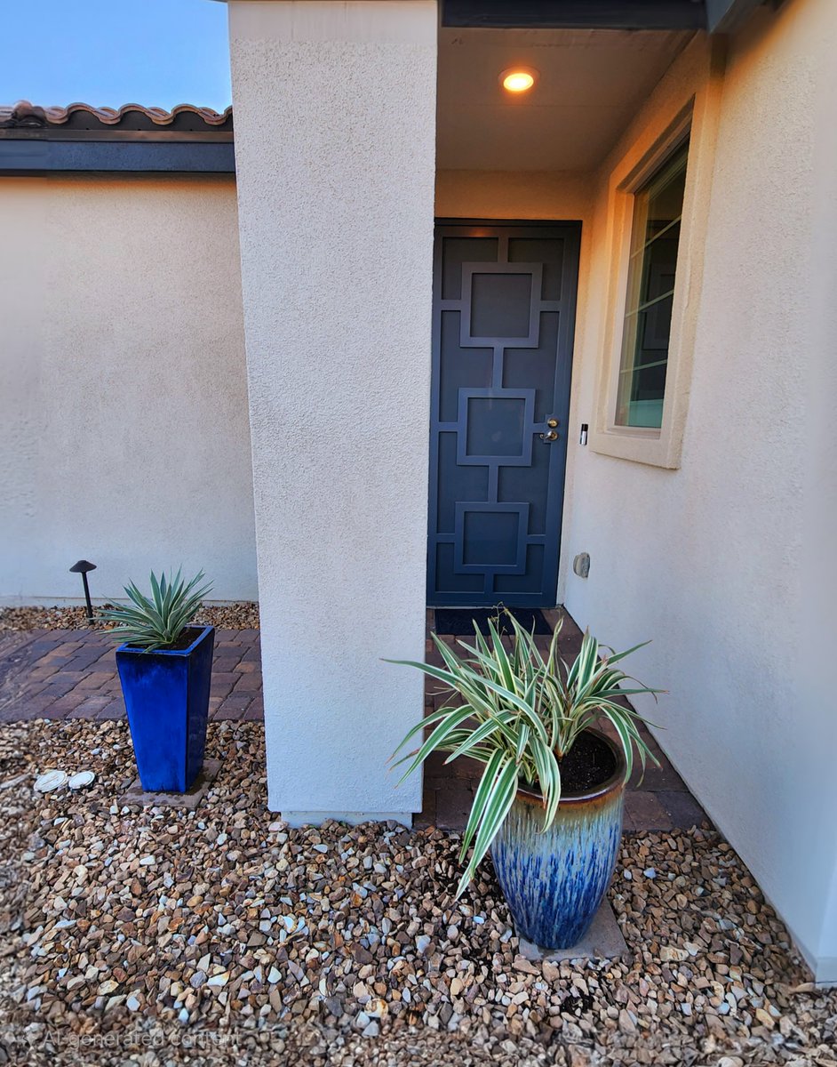 We took a trip to a local nursery yesterday. We came home with new pottery and desert tolerant plants for our front entry.