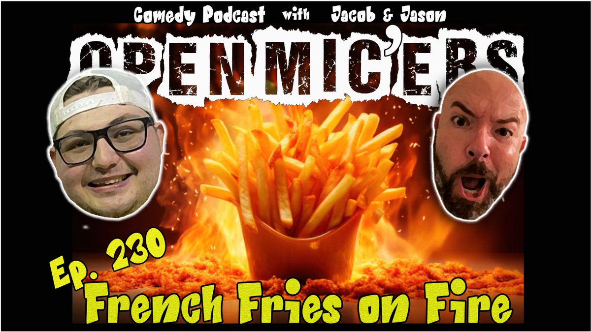 openmicers's tweet photo. This week we talk about the craziness that’s happened to us over the last few weeks including: brakes not braking, fries on fire, bloody hand prints, various injuries &amp; Jason fell and couldn’t get up.
.
audio: https://t.co/UQt986aiKY
.
video: https://t.co/UQt986aiKY https://t.co/0tmdpgf2TU