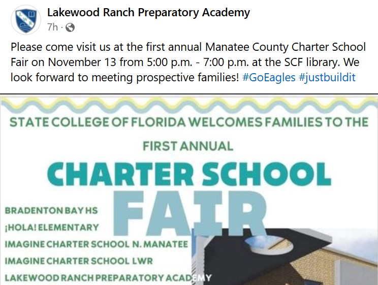 This is pretty cool and speaks to the growth we are seeing in our area.  Sharing as a proud parent to one in a Manatee County elementary and another in a charter high school here (and one more who is still 4 and a half years away from Kindergarten)!