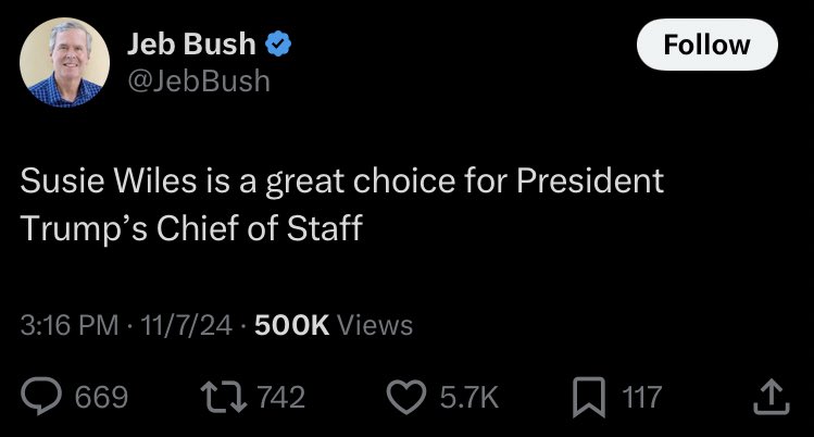 DefiantBaptist's tweet photo. Please clap, MAGA! #SusieWiles #JebBush
😂😂😂😂😂 https://t.co/DVpdYDzk7W